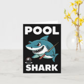 Pool Shark Snooker Speler Grappige Biljart Kaart (Gele Bloem)