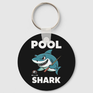 Pool Shark Snooker Speler Grappige Biljart Sleutelhanger