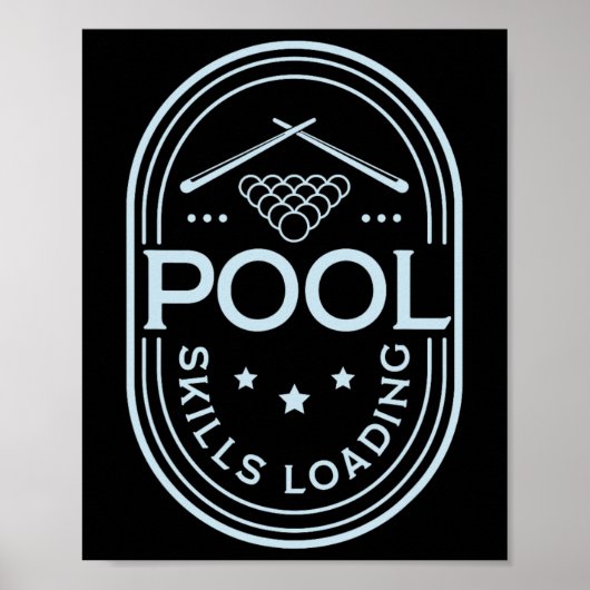 Pool Skills Loading Funny Quote Billiard Poster (Voorkant)