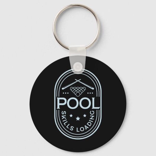 Pool Skills Loading Funny Quote Billiard Sleutelhanger (Voorkant)