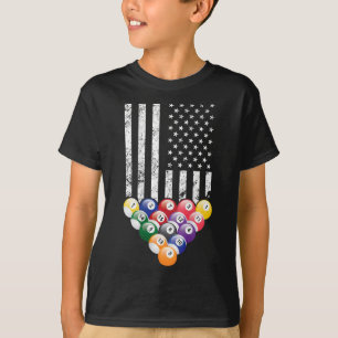 Pool Snooker Biljart Speler 8 Ball Amerikaanse Vla T-shirt