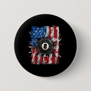 Pool Snooker Biljart Speler 8 Ball USA Amerikaans Ronde Button 5,7 Cm