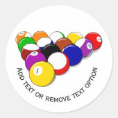 Pool spel Biljart ballen Ronde Sticker (Voorkant)