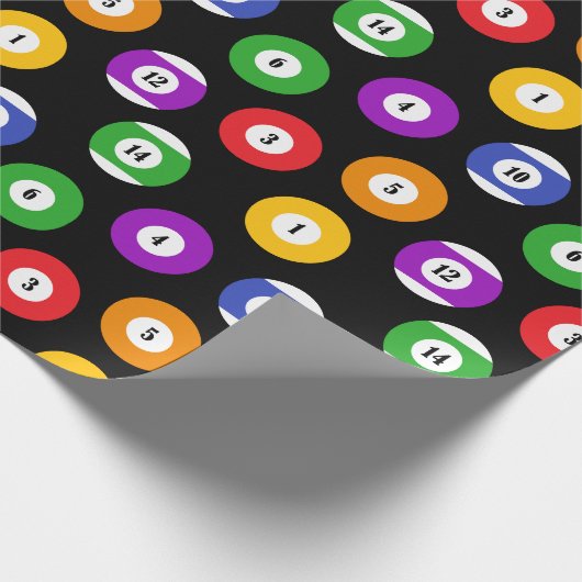 Pool speler 8 Bal Biljart Bal Patroon Cadeaupapier (Hoek)