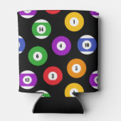 Pool speler Pool Ballen Patroon Zwart Blikjeskoeler (Achterkant)