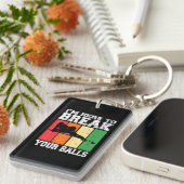 Pool speler snooker 8 bal biljart sleutelhanger (Voorkant Rechts)