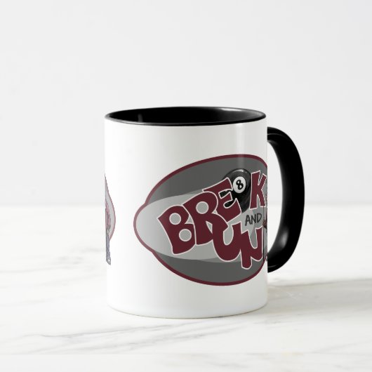 Pool Spelers breken en uitvoeren Mok (Voorkant rechts)