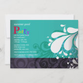 Pool Splash Invitation Kaart (Voorkant)