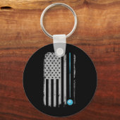 Pool Stick Billiards 8 Ball VS Amerikaanse F Sleutelhanger (Voorkant)