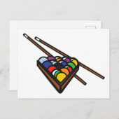 Pool Sticks Briefkaart (Voorkant / Achterkant)