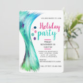 Pool Summer Holiday Blauwgroen Blue Waterverf Spla Kaart (Staand voorkant)