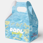 Pool summer neon vibes birthday party bedankdoosjes (Achterkant)