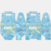 Pool summer neon vibes birthday party bedankdoosjes (Ongevouwen)