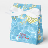 Pool summer neon vibes birthday party bedankdoosjes (Voorkant Zijde)