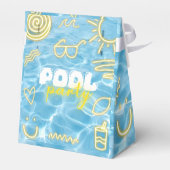 Pool summer neon vibes birthday party bedankdoosjes (Achterkant)