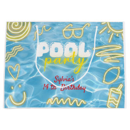 Pool summer neon vibes birthday party groot cadeauzakje