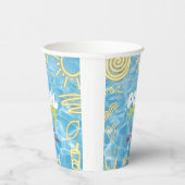 Pool summer neon vibes birthday party papieren bekers (Rechts)