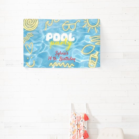 Pool summer neon vibes birthday party spandoek (Insitu)