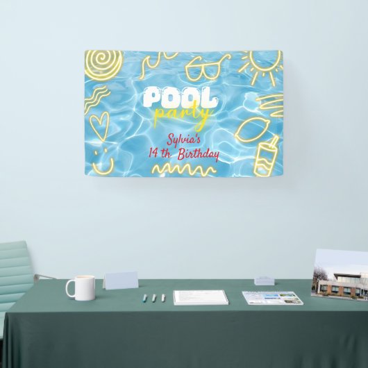 Pool summer neon vibes birthday party spandoek (Beurs)