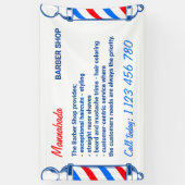Pool Supply Service Zwart Rode Marine Kapperszaak Spandoek (Verticaal)