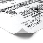 Pool Tabel 1889 Whitepaper over patenten Poster (Hoek)