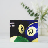 Pool Table Balls Grunge Style Briefkaart (Staand voorkant)