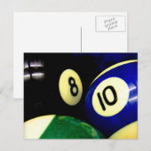 Pool Table Balls Grunge Style Briefkaart (Voorkant / Achterkant)