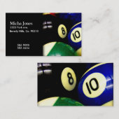 Pool Table Balls Grunge Style Visitekaartje (Voorkant / Achterkant)