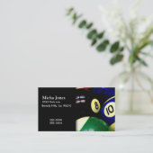 Pool Table Balls Grunge Style Visitekaartje (Staand voorkant)