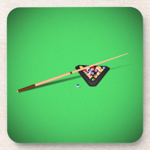 Pool Table Cue Stick en Balls Bier Onderzetter