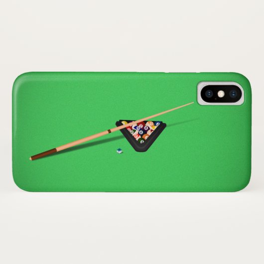 Pool Table Cue Stick en Balls Case-Mate iPhone Case (Achterkant (horizontaal))