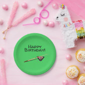 Pool Table Cue Stick en Balls Papieren Bordje (Feest)