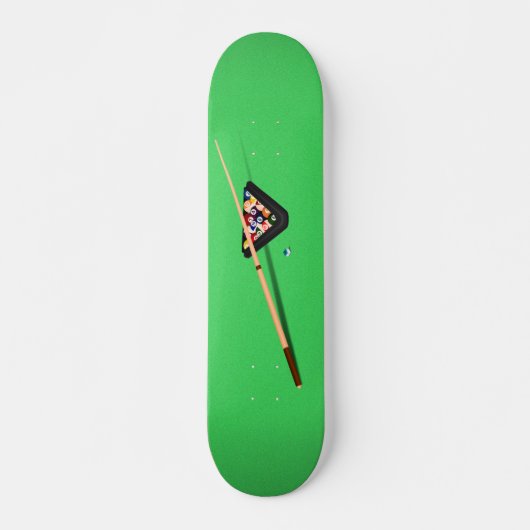 Pool Table Cue Stick en Balls Persoonlijk Skateboard (Voorkant)