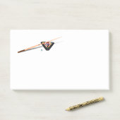 Pool Table Cue Stick en Balls Post-it® Notes (Op bureau)