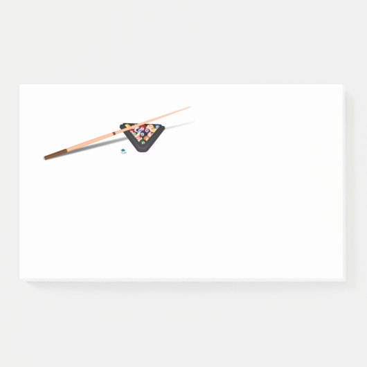 Pool Table Cue Stick en Balls Post-it® Notes (Voorkant)