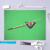 Pool Table Cue Stick en Balls Tissuepapier (Craft)