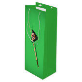 Pool Table Cue Stick en Balls Wijn Cadeautas (Voorkant Gekanteld)