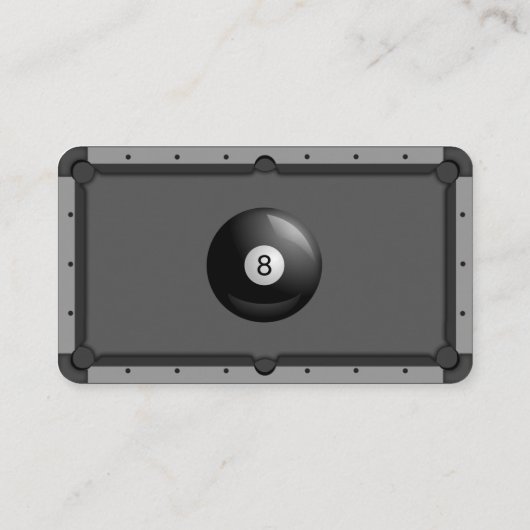 Pool Table Dark Visitekaartje (Achterkant)