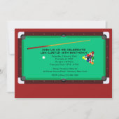 Pool Table Invitation Kaart (Voorkant)