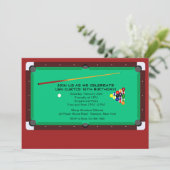 Pool Table Invitation Kaart (Staand voorkant)