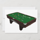 Pool Table Invitations Kaart (Voorkant)