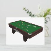 Pool Table Invitations Kaart (Staand voorkant)