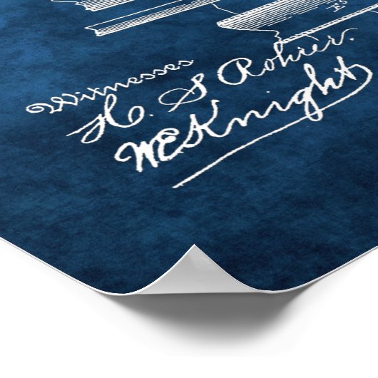 Pool Table Patent Art. 10 Billiard Poster (Hoek)