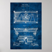Pool Table Patent Art. 10 Billiard Poster (Voorkant)