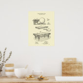 Pool Table wall art patent print #5 (Keuken)