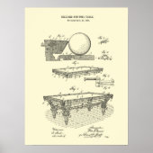 Pool Table wall art patent print #5 (Voorkant)