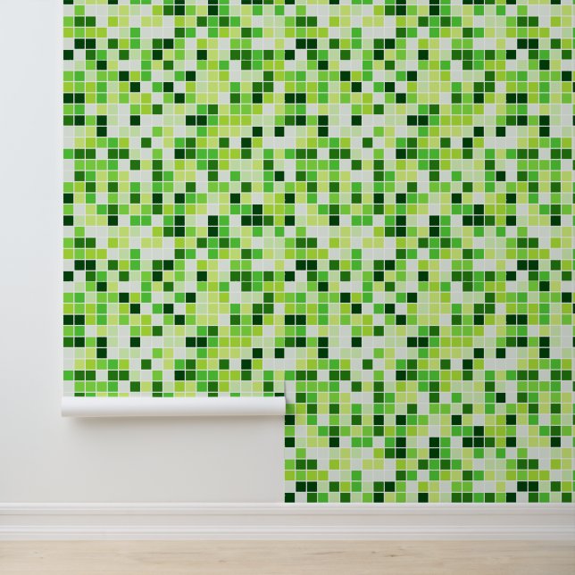 Pool Tegels, Groene Mozaïek Tegels, Geometrisch Pa Behang (Applicatie)