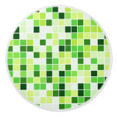 Pool Tegels, Groene Mozaïek Tegels, Geometrisch Pa Keramische Knop (Voorkant)