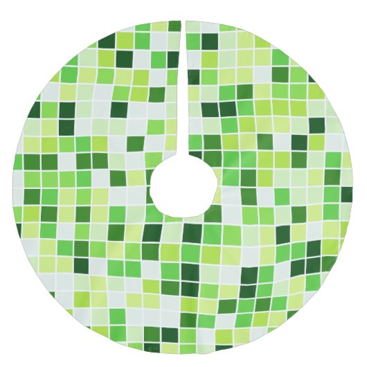 Pool Tegels, Groene Mozaïek Tegels, Geometrisch Pa Kerstboom Rok (Voorkant)