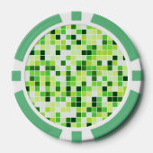 Pool Tegels, Groene Mozaïek Tegels, Geometrisch Pa Poker Chips (Voorkant)